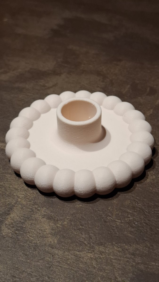 Led-kaarshouder rond met bolletjes